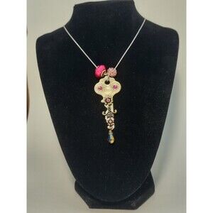 Handmade One Of A Kind Vintage Jewelry Embellished Vintage Key Pendant Necklace